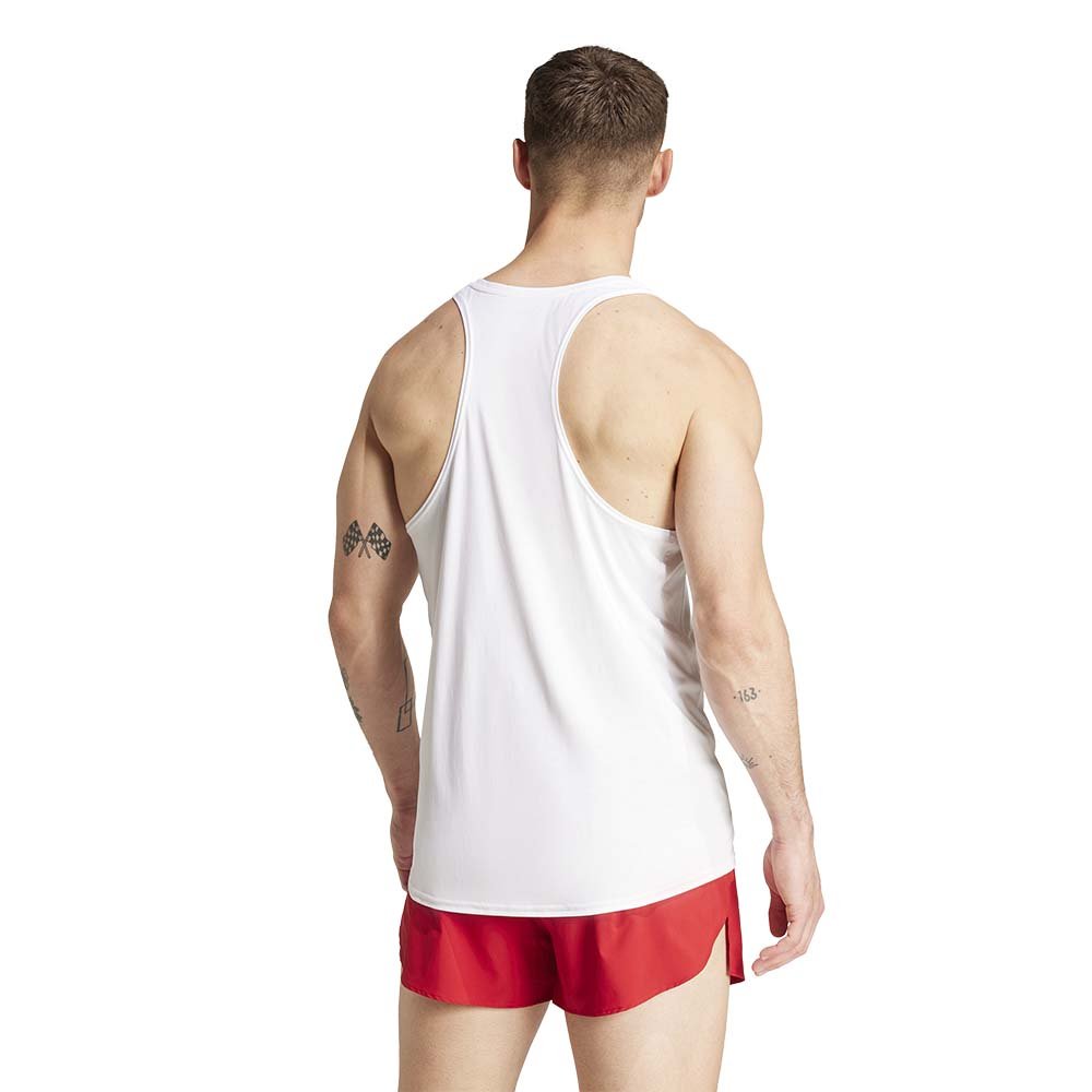 Tricou adidas Adizero Tank Essentials M Alb