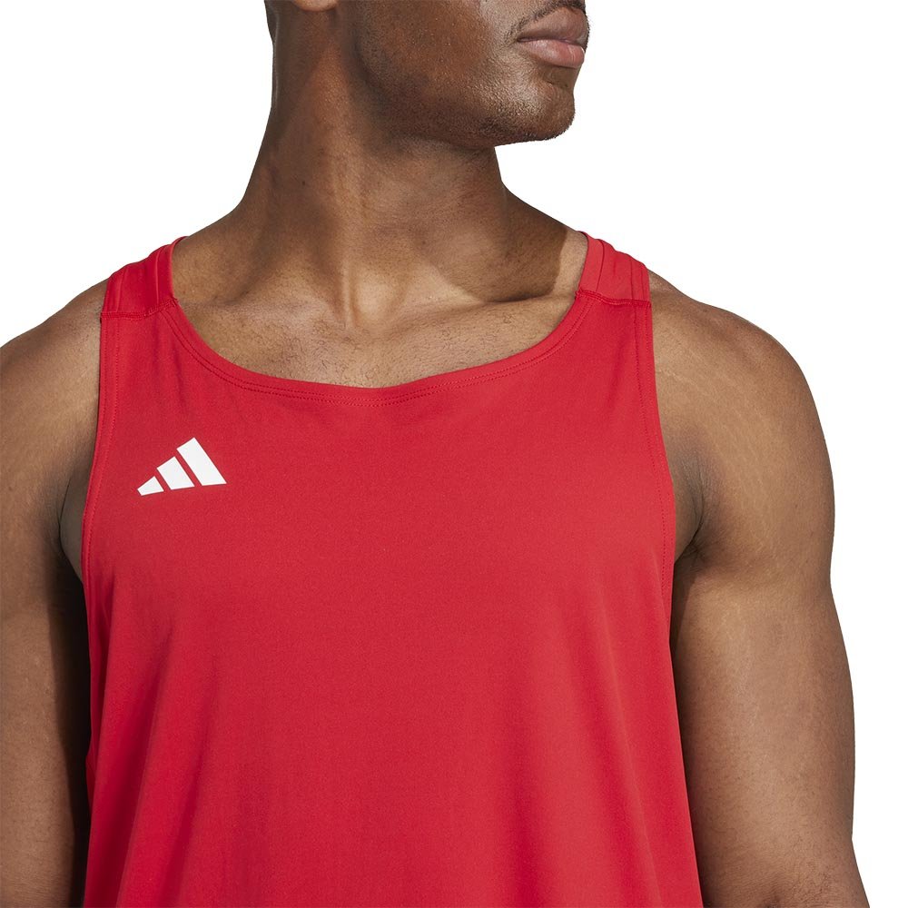Koszulka adidas Adizero Tank Essentials M Czerwona