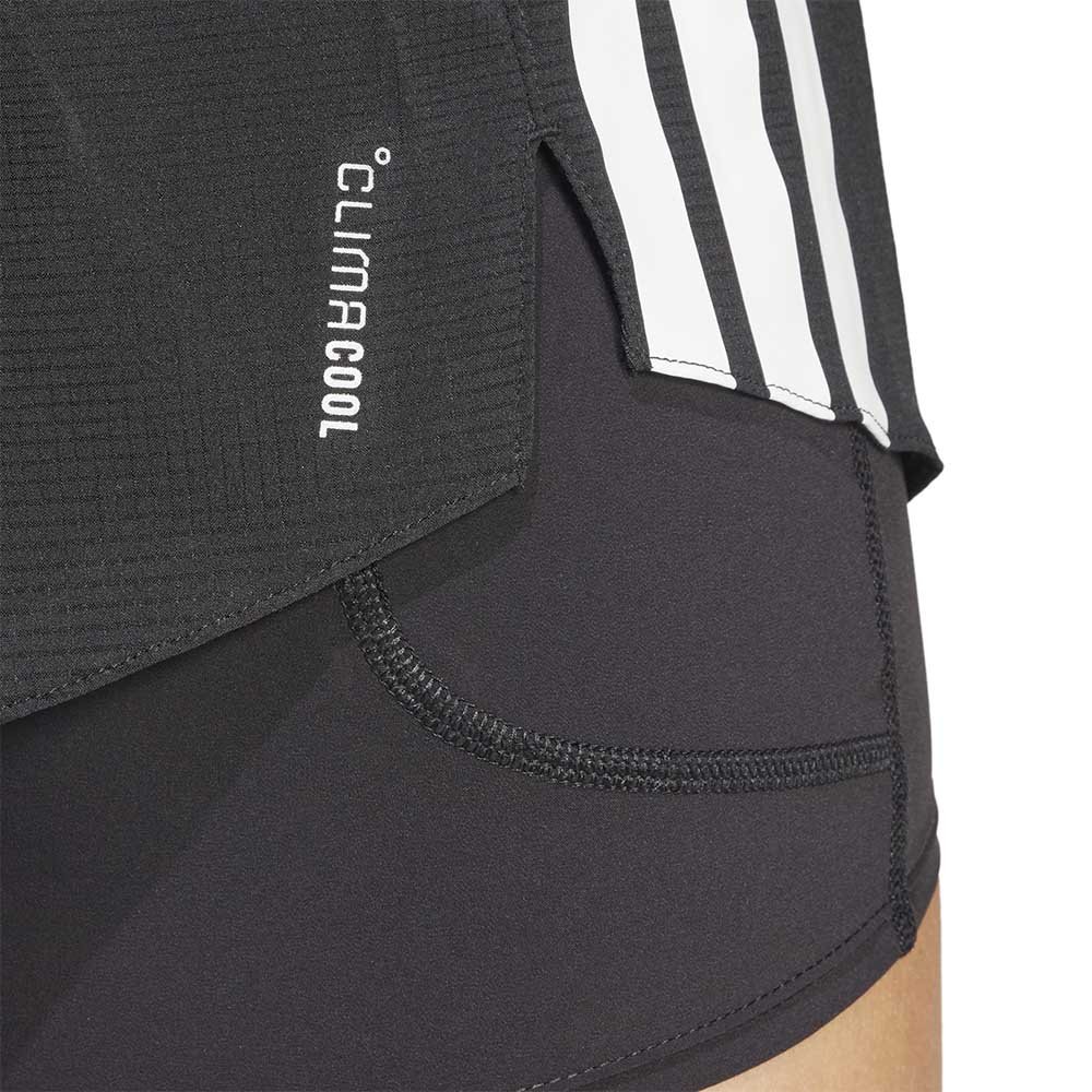 Pantaloni scurți adidas Adizero Running 2 în 1 în negru