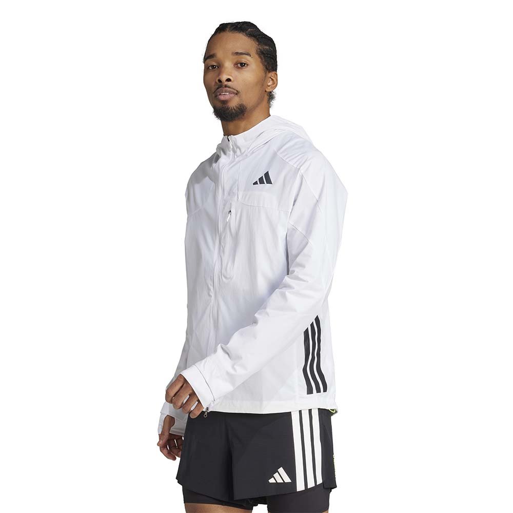 Kurtka adidas Adizero Running Jacket M Biało-Czarna