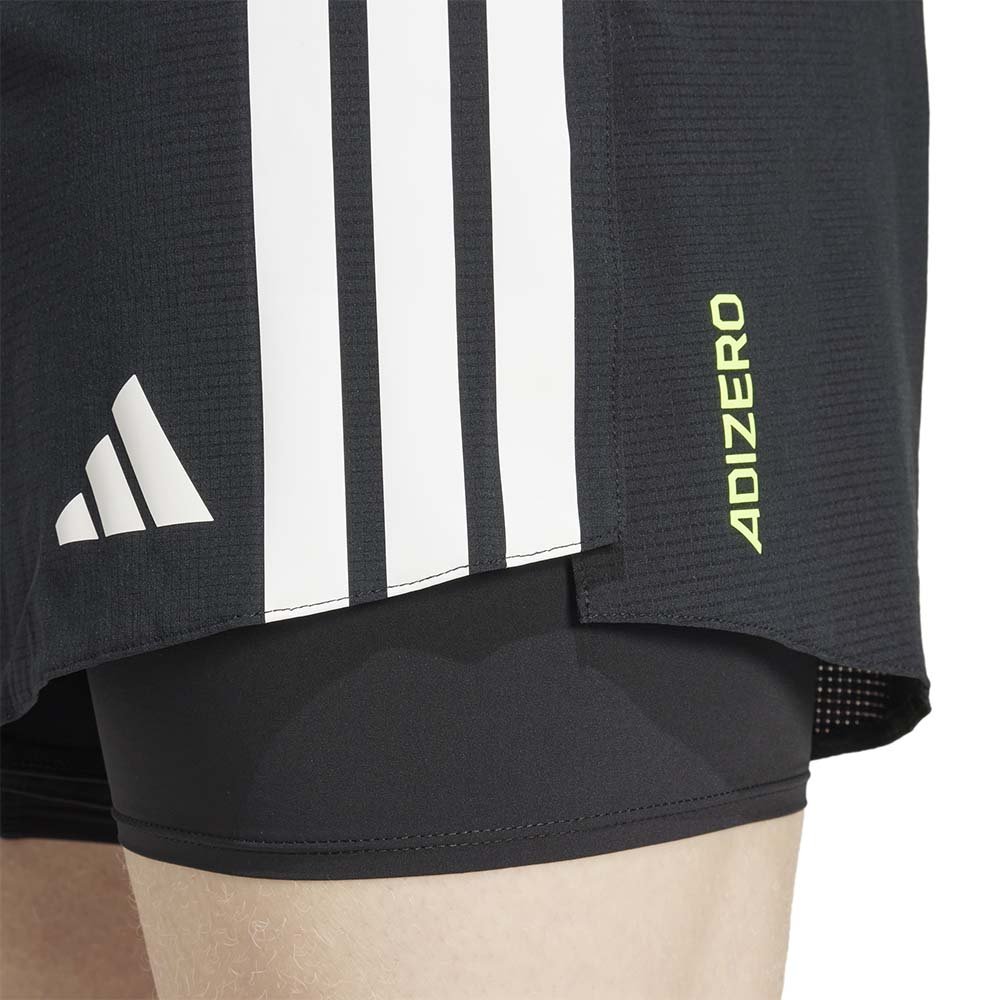 Spodenki adidas Adizero 2 in 1 M Czarno-Białe