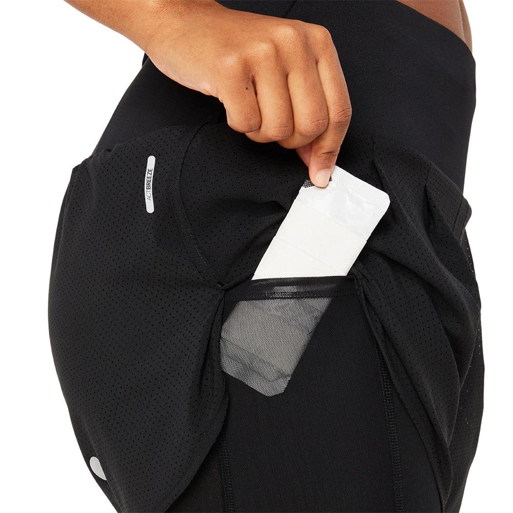 Pantaloni scurți Asics Road 2 în 1 3.5IN W Negru