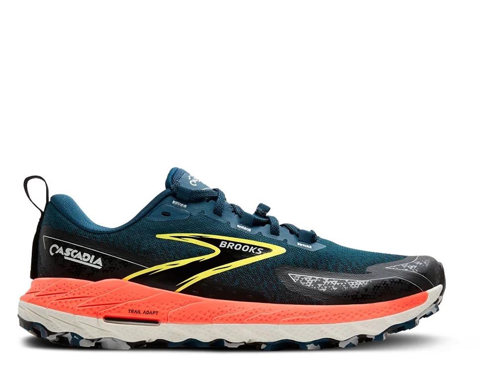 Brooks Cascadia 18 M Navy Blue Red Shoes