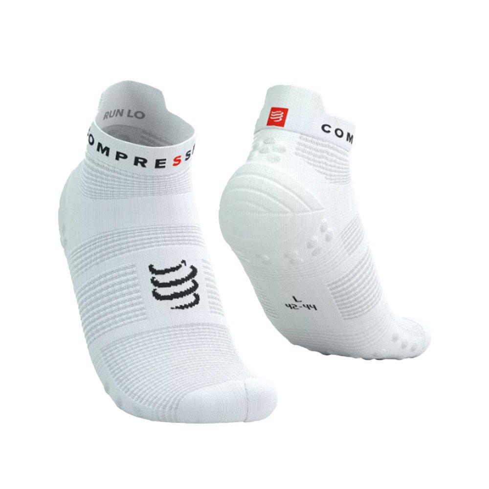 Compressport Pro Racing Socks v4.0 Run Low U White and Black