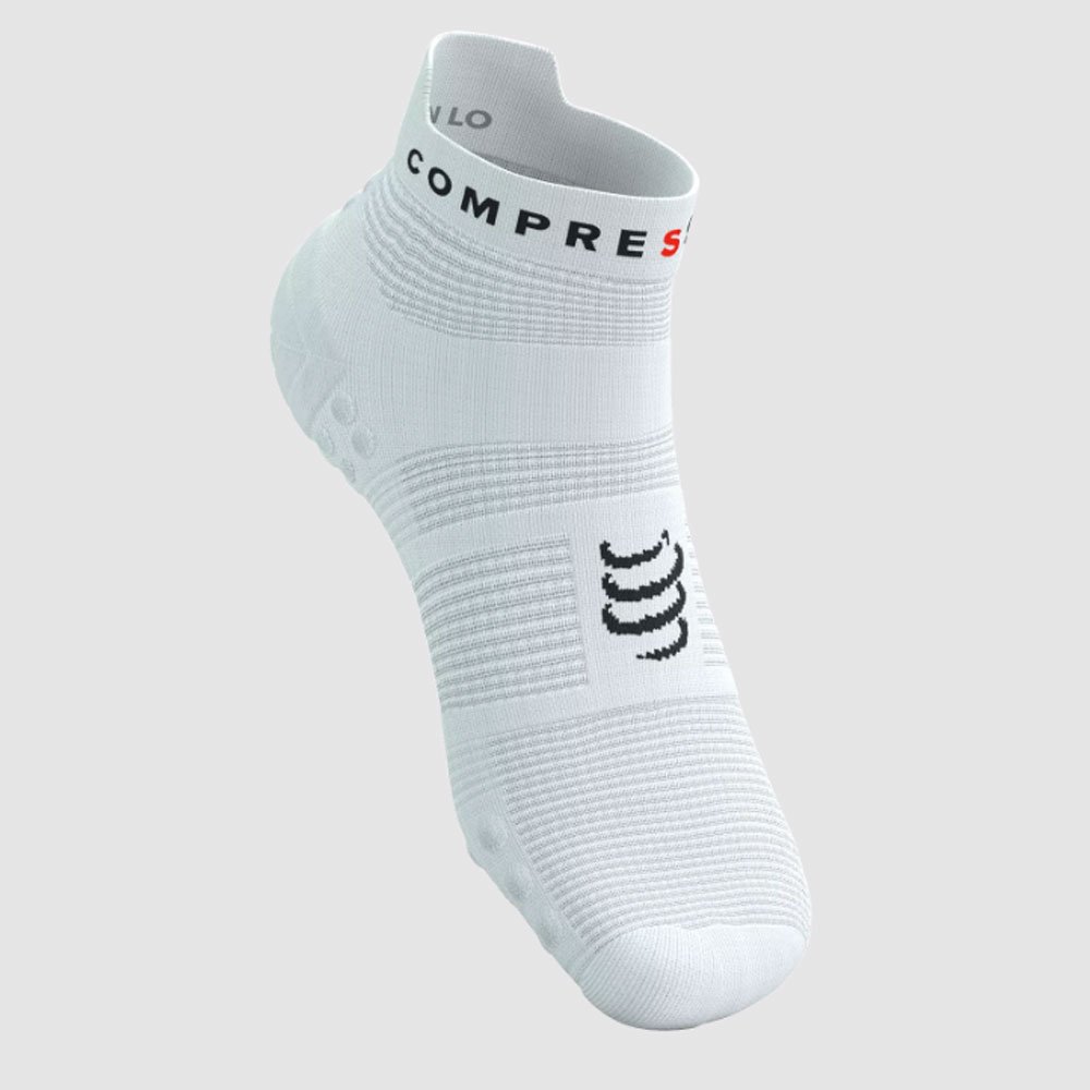 Compressport Pro Racing Socks v4.0 Run Low U White and Black