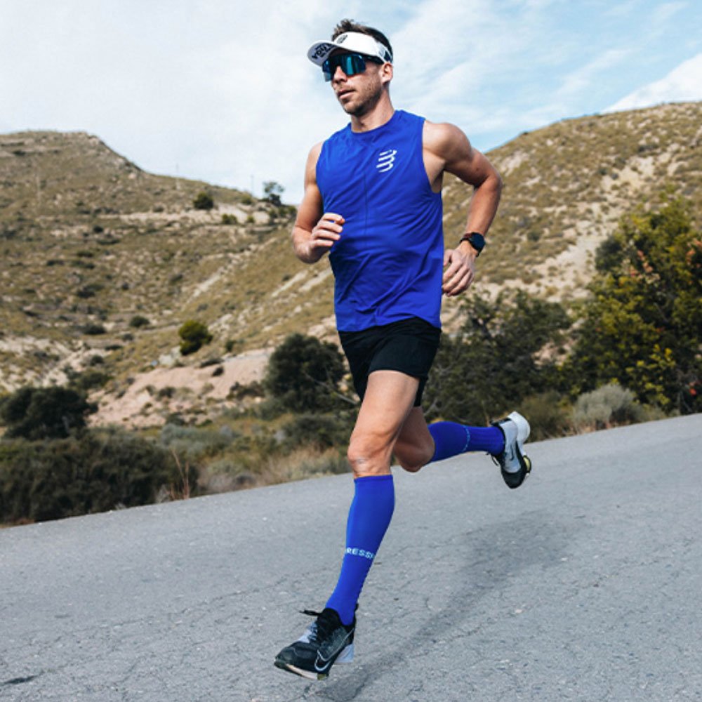 Sosete Compressport Full Socks Run U Blue de compresie