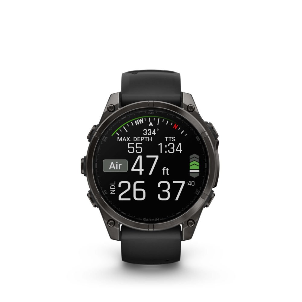 Garmin Fenix 8 Amoled Sapphire Titanium Carbon Grey DLC Black (47mm) Watch Black