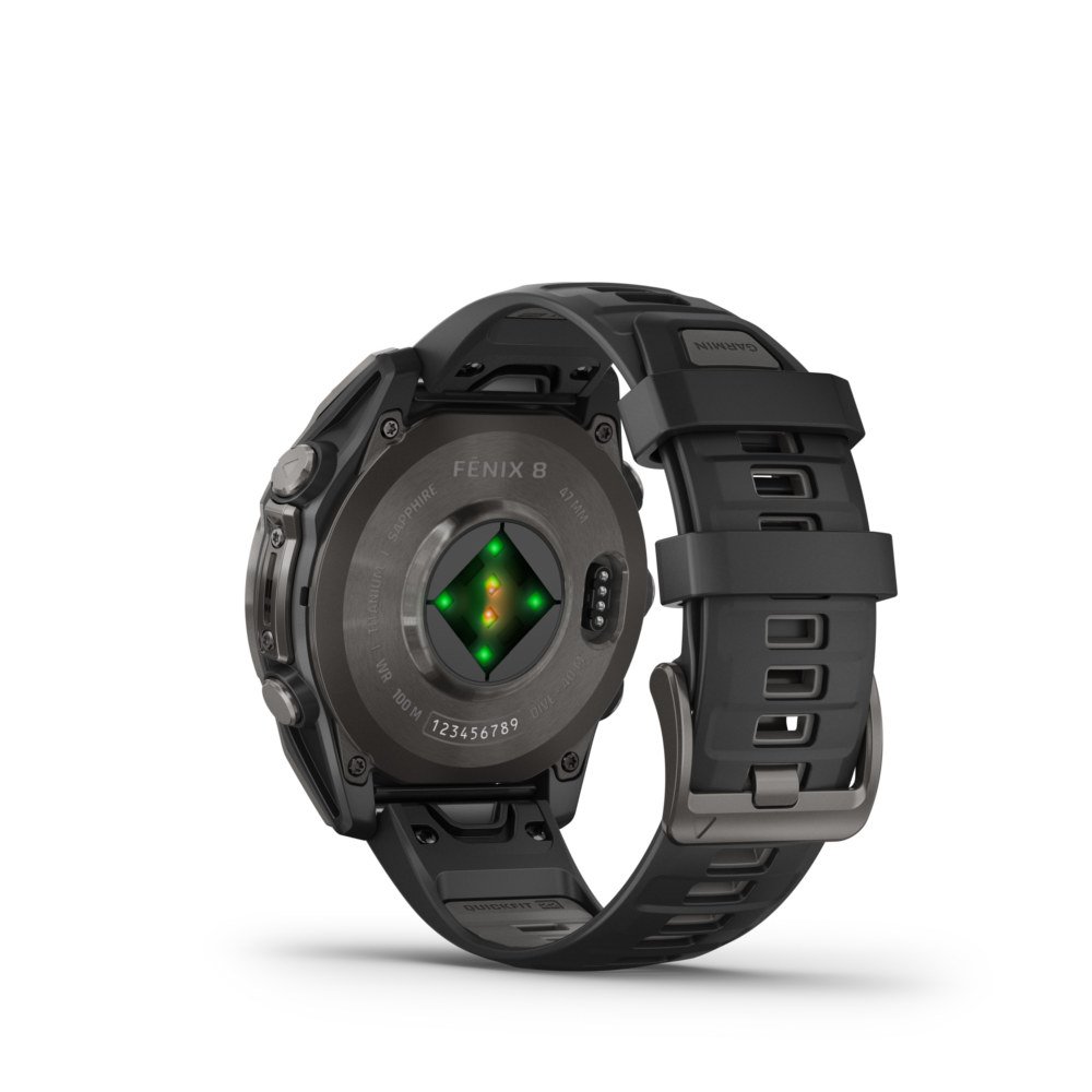 Garmin Fenix 8 Amoled Sapphire Titanium Carbon Grey DLC Black (47mm) Watch Black