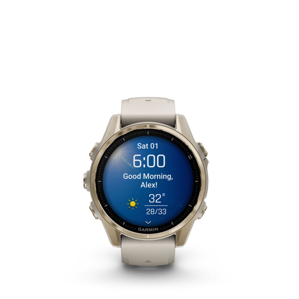 Zegarek Garmin Fenix 8 Amoled Sapphire Soft Gold (43mm) Szaro-Złoty