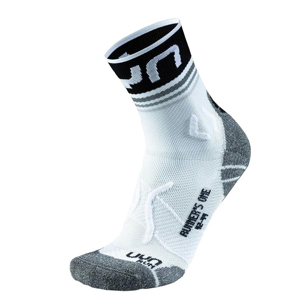 UYN Man Runner's One Short Socks M White/Black