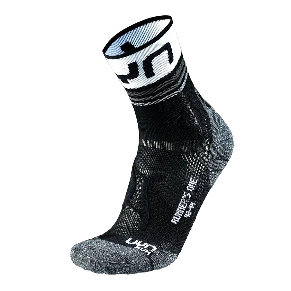 UYN Woman Runner's One Short Socks Black and White