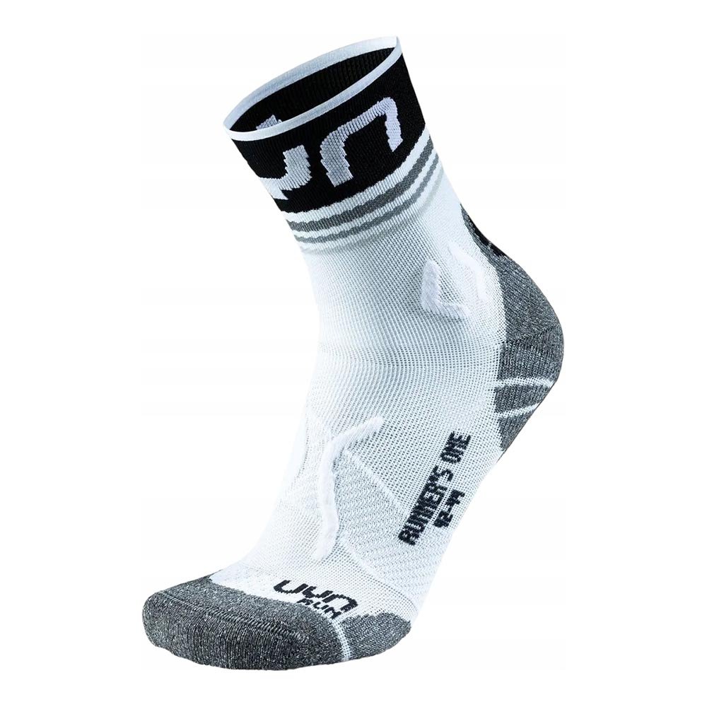 UYN Woman Runner's One Short Socks W White and Black