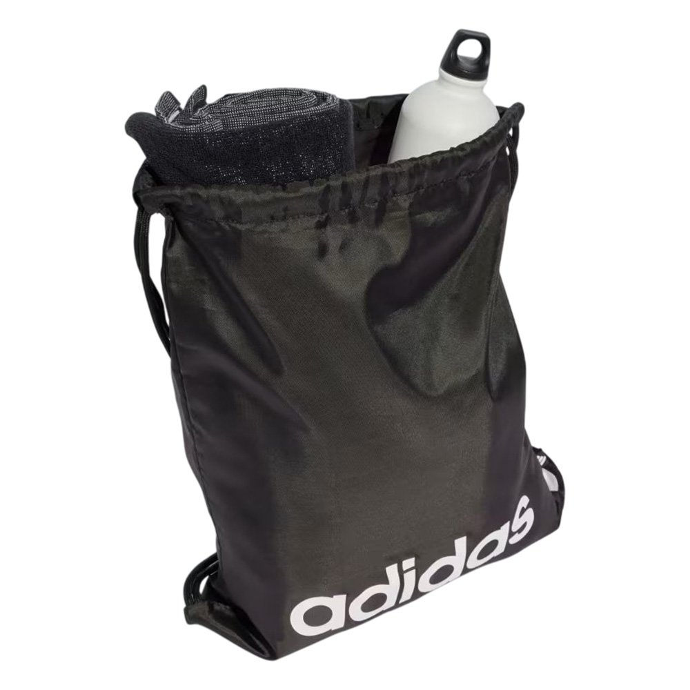 adidas Linear GymSack U alb-negru