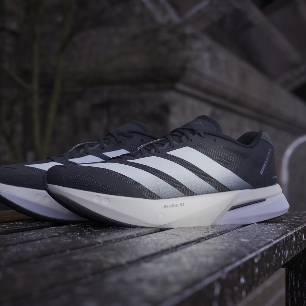 Adidas Adizero Boston 13 M Shoes Black and White