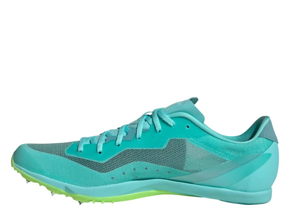 Kolce do biegania adidas Distancestar M Turkusowo-Białe