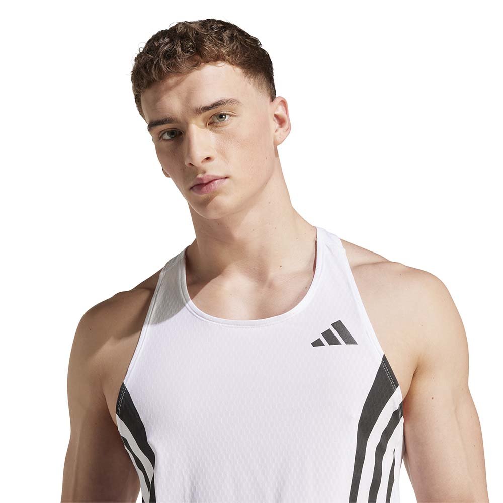 adidas Adizero Archive Running Singlet M White/Black