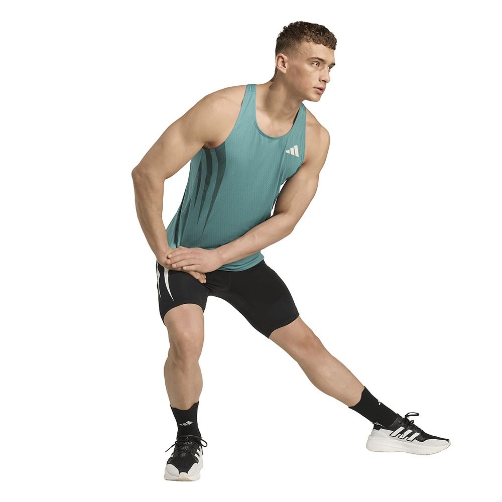 adidas Adizero Archive Running Singlet M Turquoise