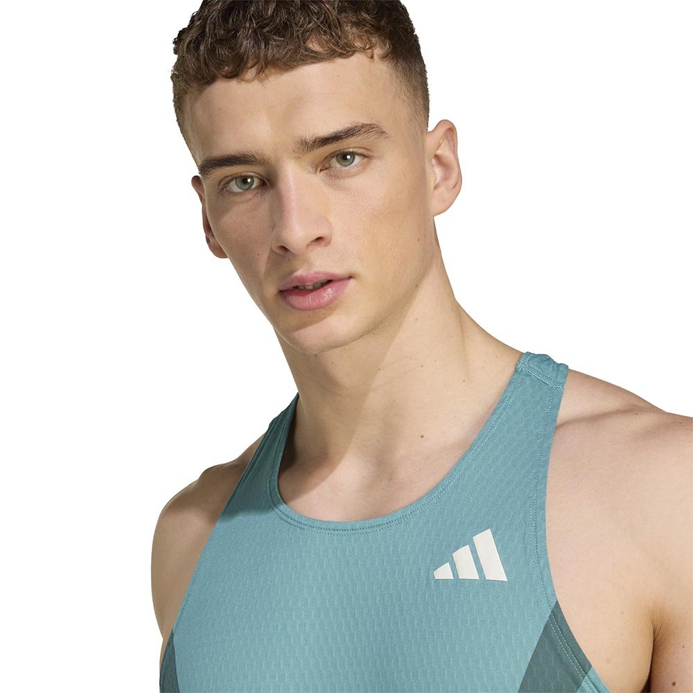 adidas Adizero Archive Running Singlet M Turquoise