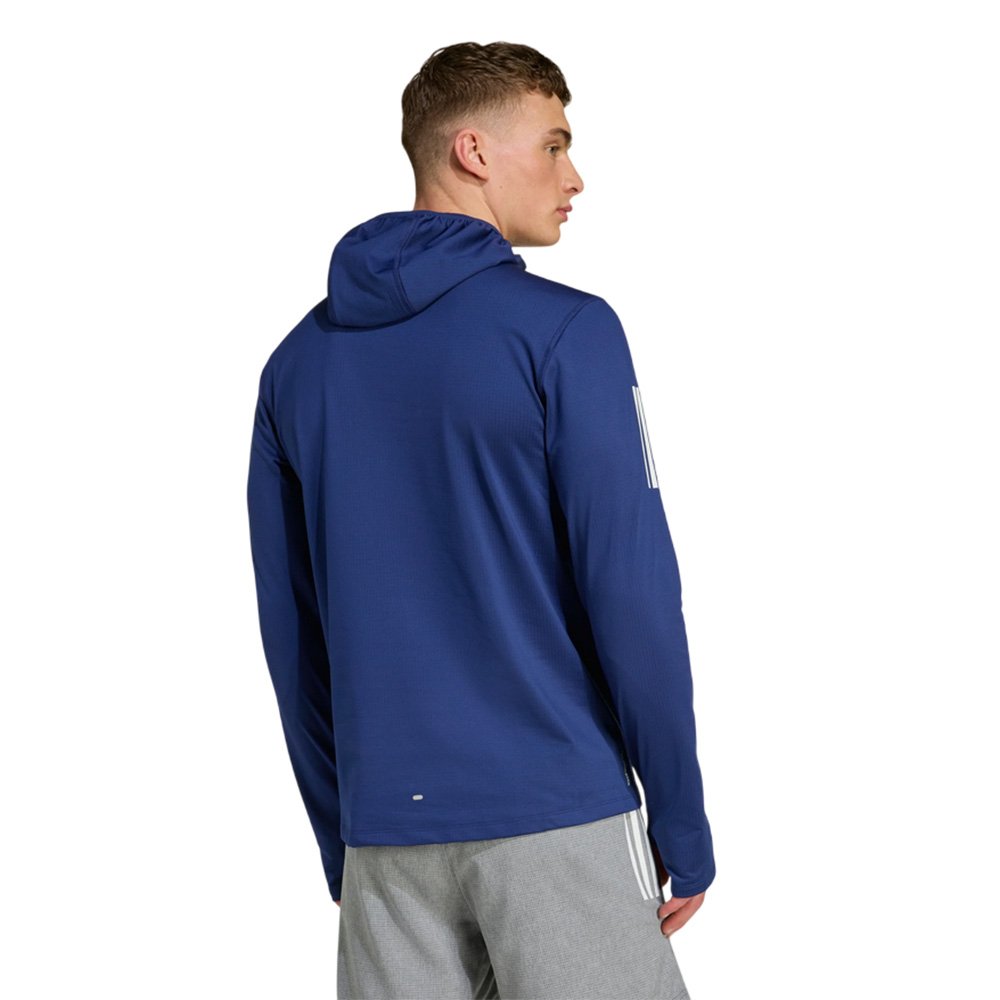 Bluza adidas Own The Run Winterized Hooded Half-Zip M Granatowa