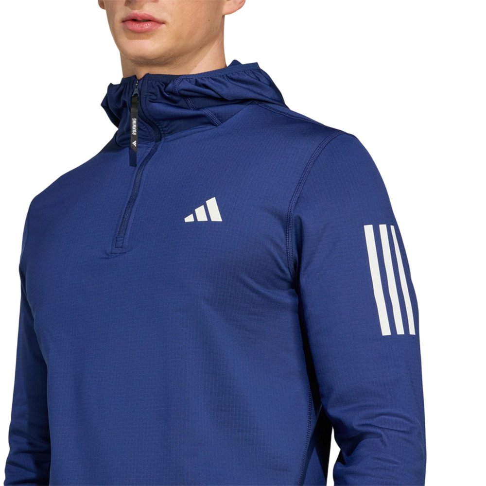 Bluza adidas Own The Run Winterized Hooded Half-Zip M Granatowa