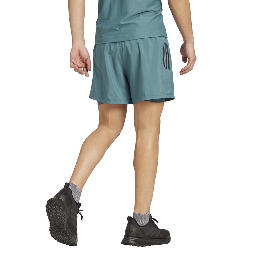 Pantaloni scurți adidas Own The Run Climacool 2 în 1 turcoaz M