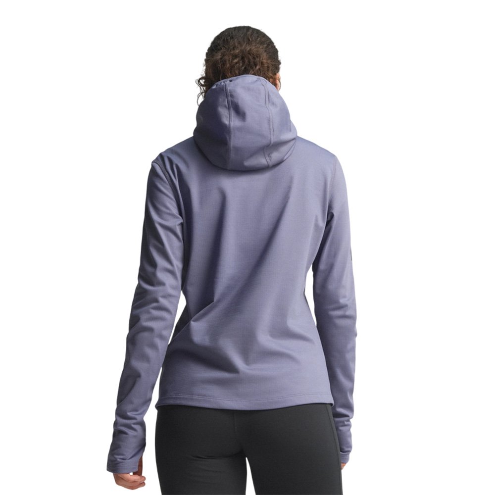 adidas Own The Run Winterized Hooded Half-Zip Sweatshirt, Purple