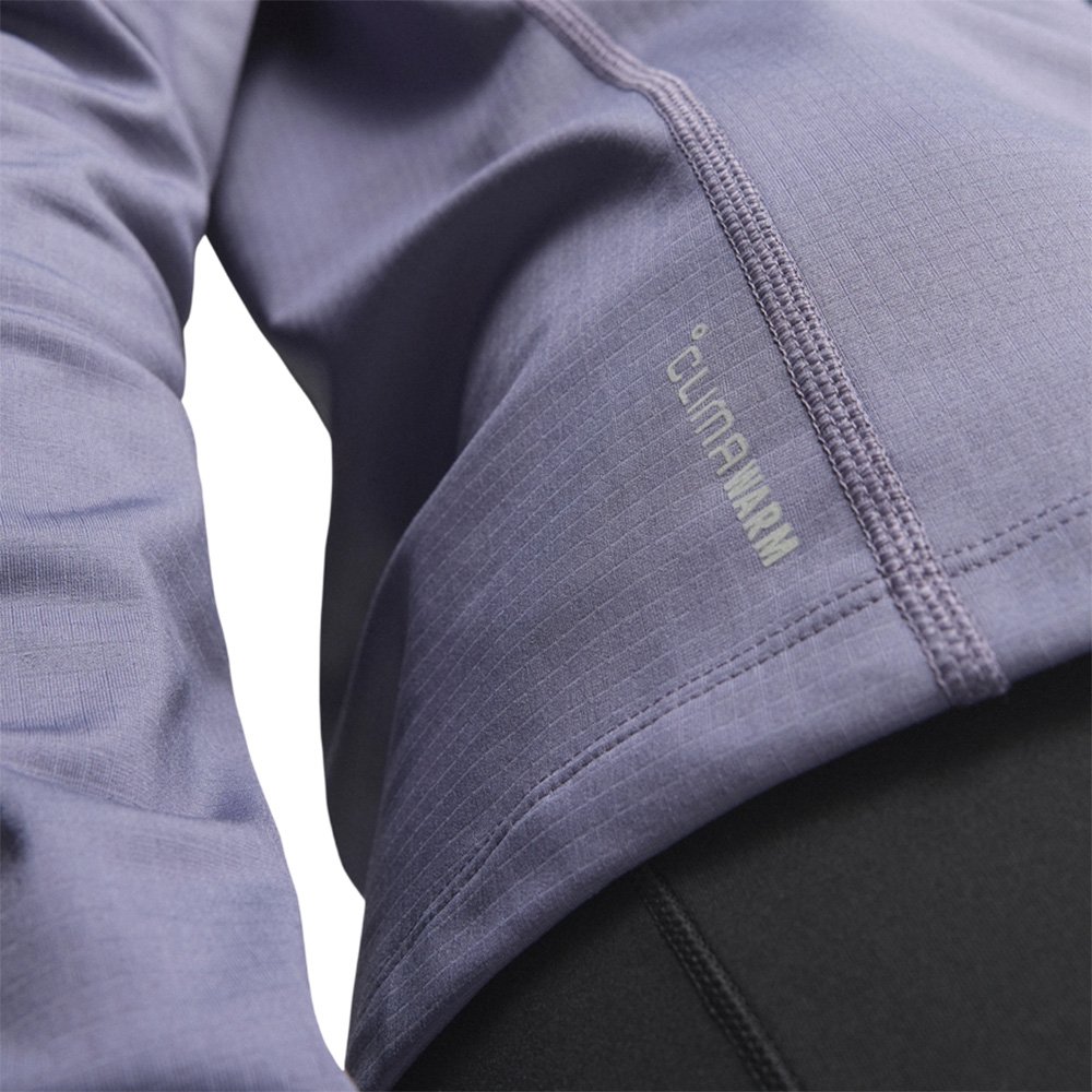 adidas Own The Run Winterized Hooded Half-Zip Sweatshirt, Purple