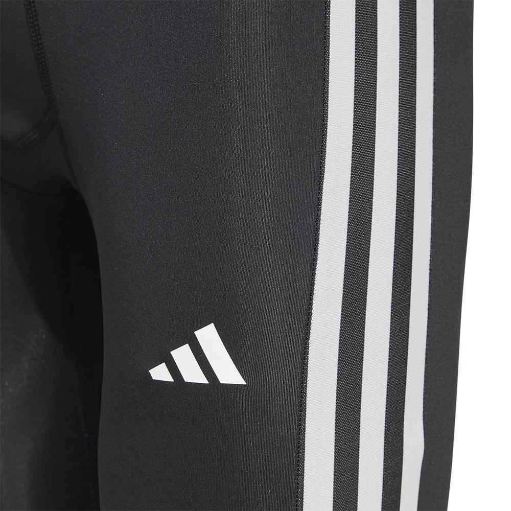 Colanți lungi adidas Techfit Compression Training cu 3 dungi, M, negru și alb