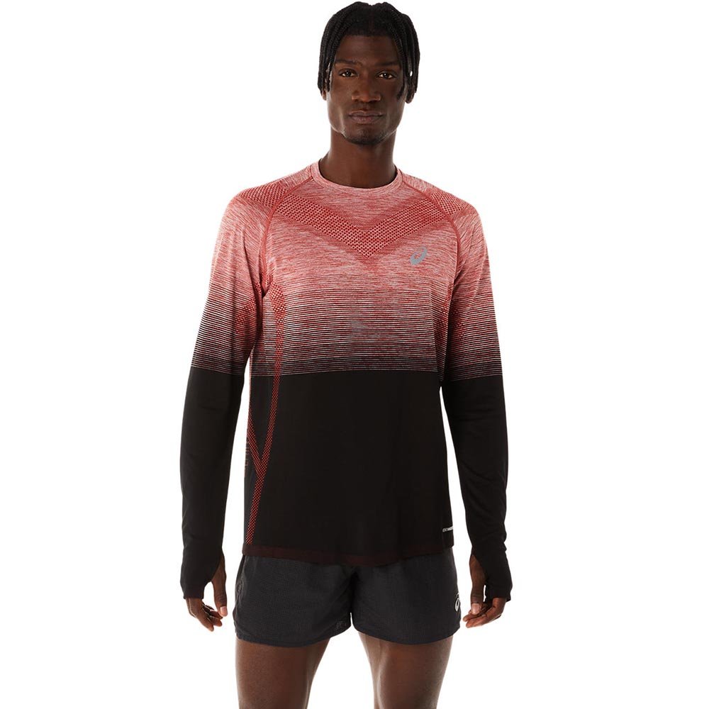 Koszulka Asics Seamless Longsleeve Top M Czarno-Koralowa