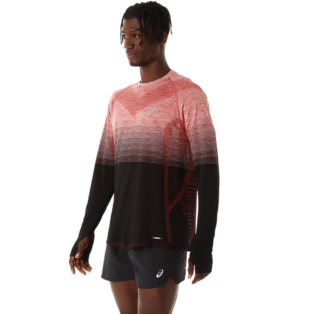 Koszulka Asics Seamless Longsleeve Top M Czarno-Koralowa