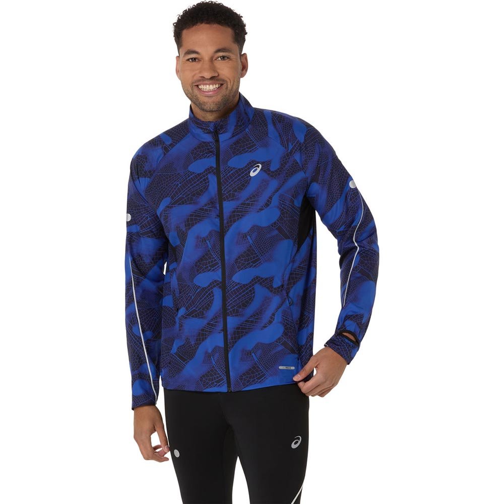 Geacă Asics Road Lite-Show Packable M Negru/Cobalt