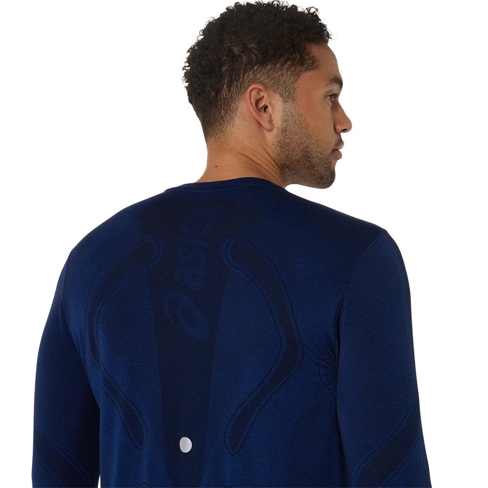 Road Seamless LS Top M Navy Blue