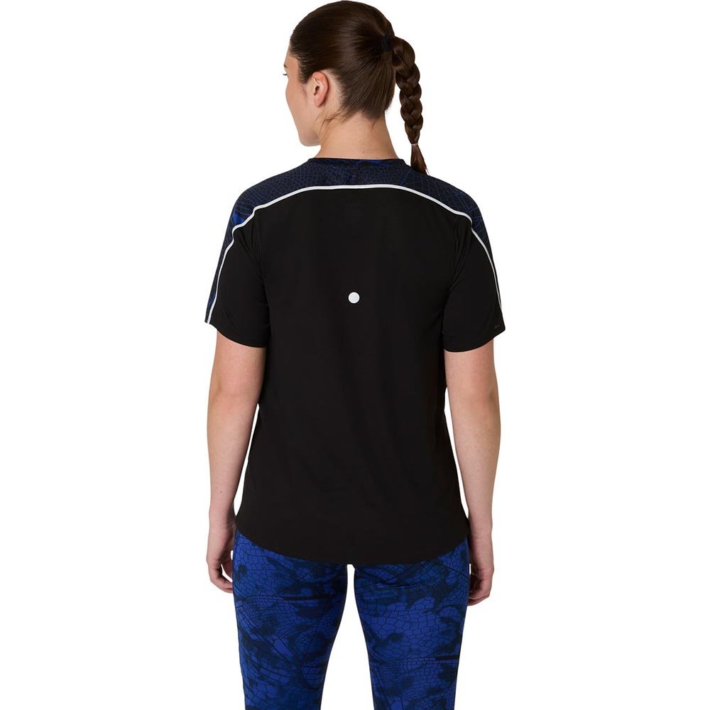 Tricou Asics Road Lite-Show pentru femei, negru și cobalt