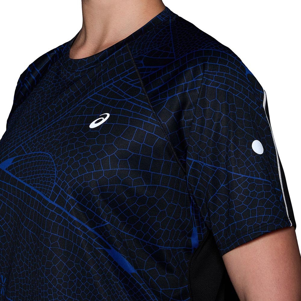 Tricou Asics Road Lite-Show pentru femei, negru și cobalt