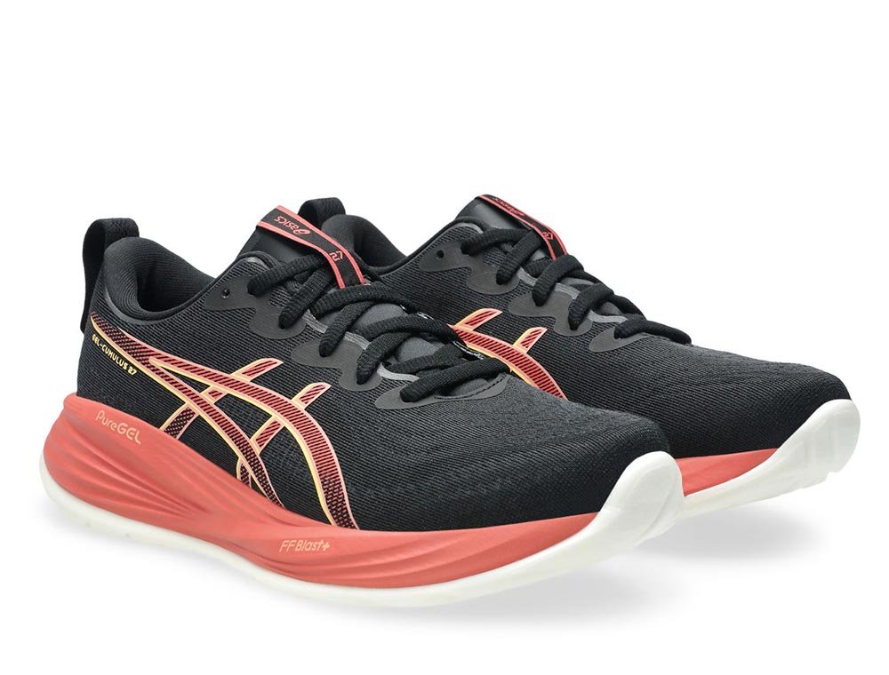 Asics Gel-Cumulus 27 W Black and Coral Shoes