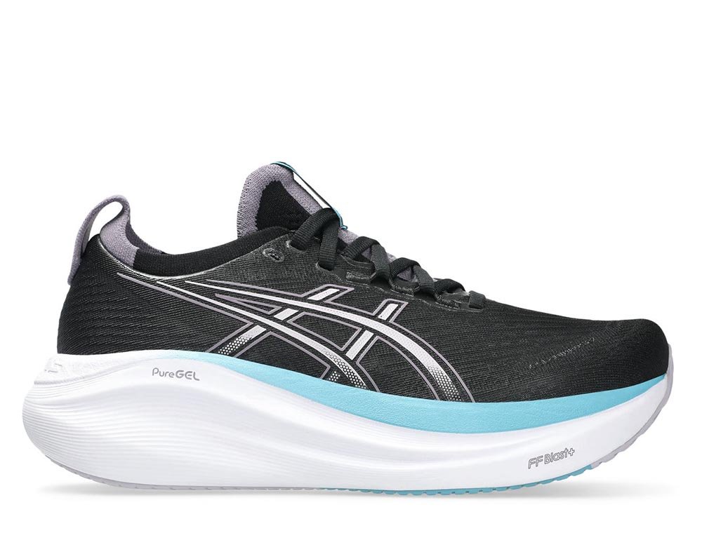 Asics Gel-Nimbus 27 W Black and Blue Shoes