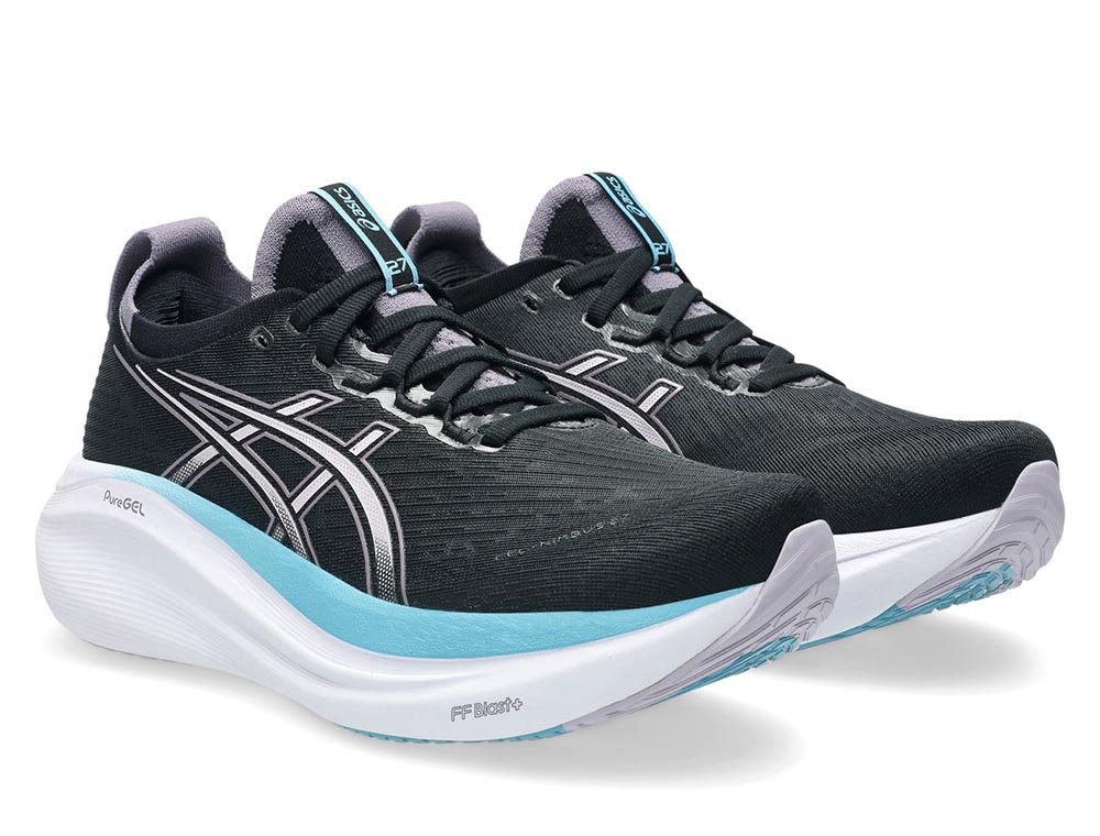 Asics Gel-Nimbus 27 W Black and Blue Shoes