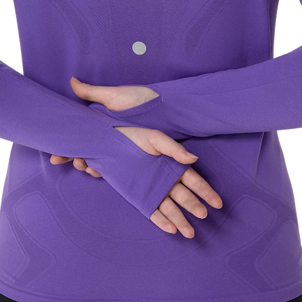 Koszulka Asics Road Seamless LS Top W Fioletowa