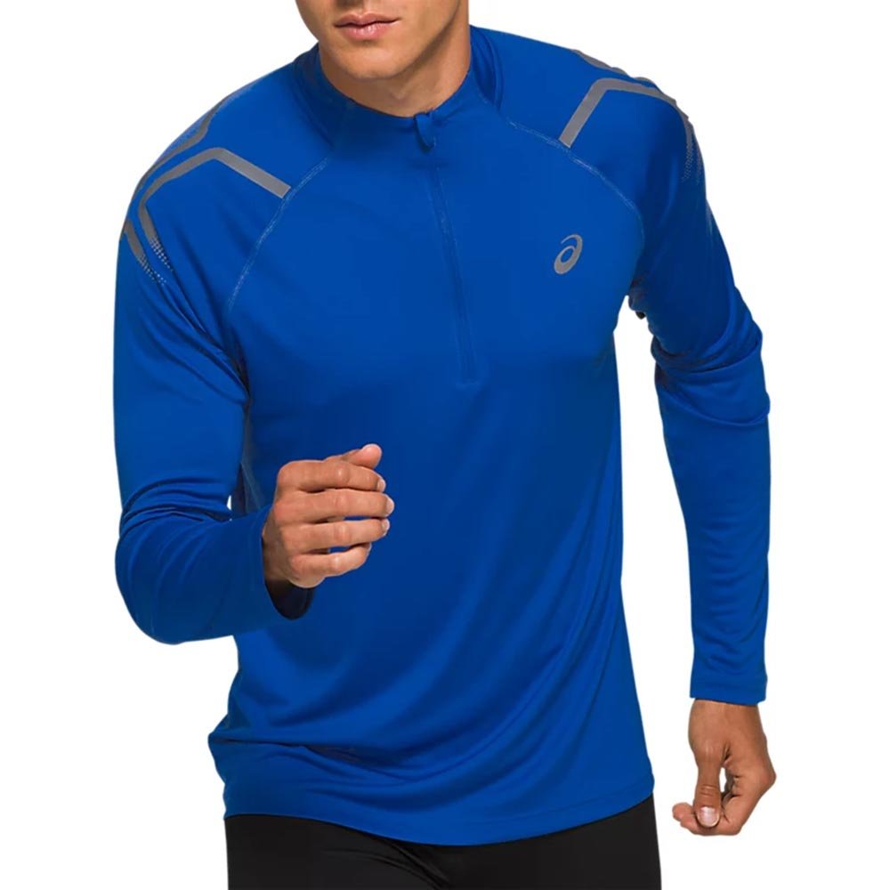 Asics Icon LS 1/2 Zip Top M Blue