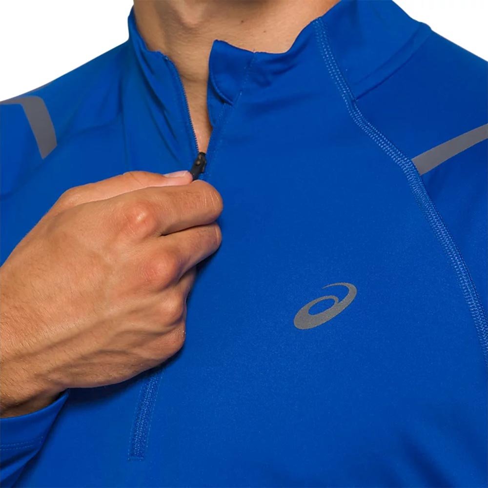 Asics Icon LS 1/2 Zip Top M Blue