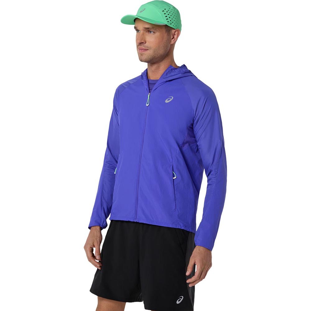 Asics Road Packable Jacket M Purple-Navy