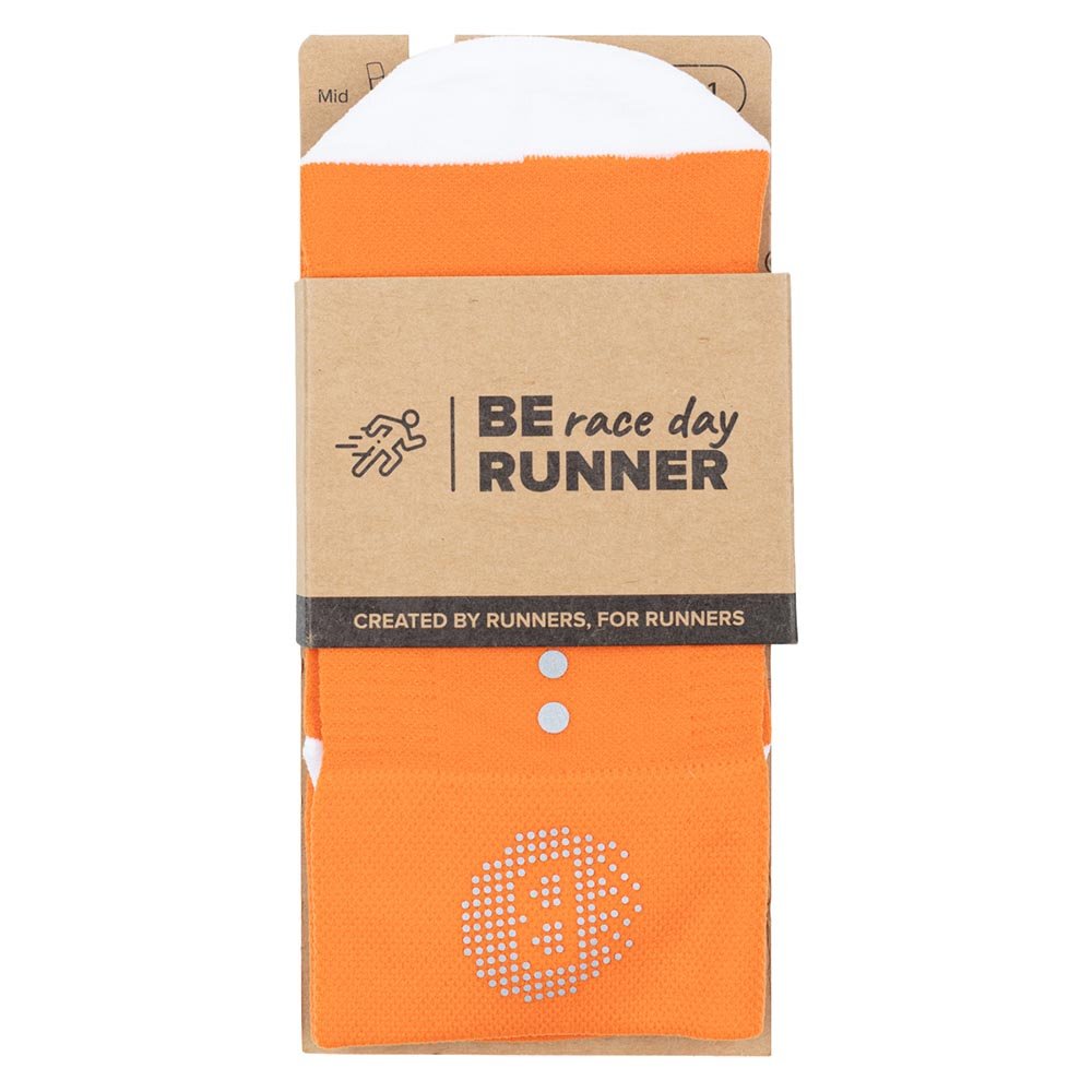 Skarpetki BeRunner Race Day Runner U Pomarańczowo-Białe