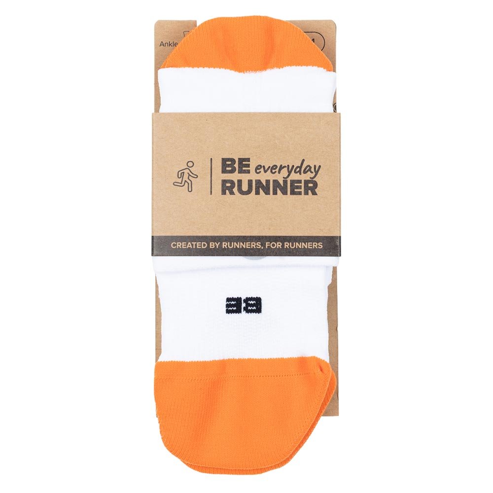 BeRunner Everyday Runner U Socks White and Orange