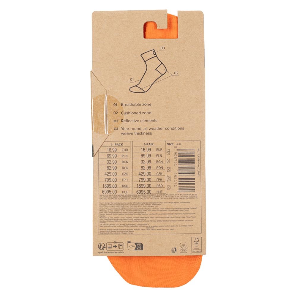 BeRunner Everyday Runner U Socks White and Orange