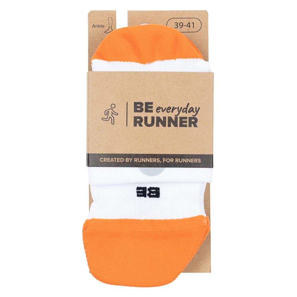 BeRunner Everyday Runner U Socks White and Orange