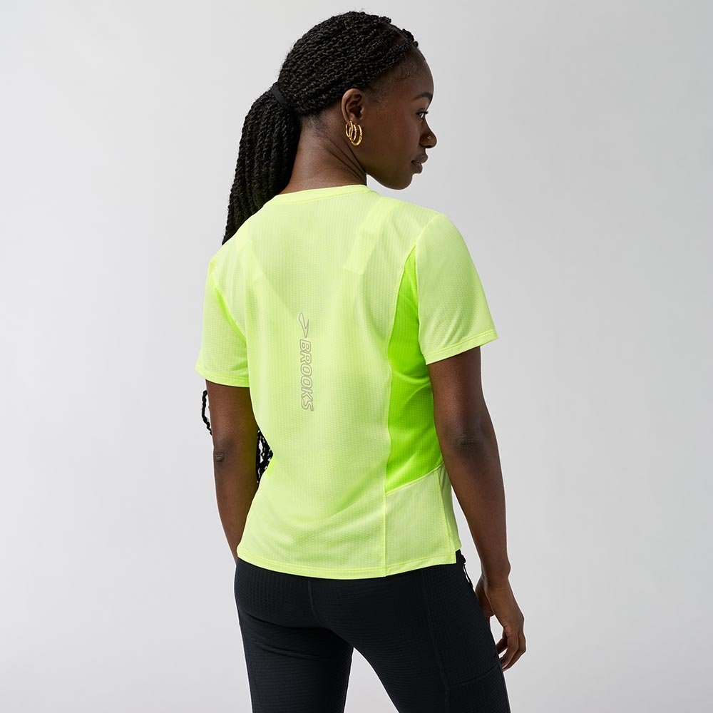 Koszulka Brooks High Point Short Sleeve 2.0 W Limonkowa