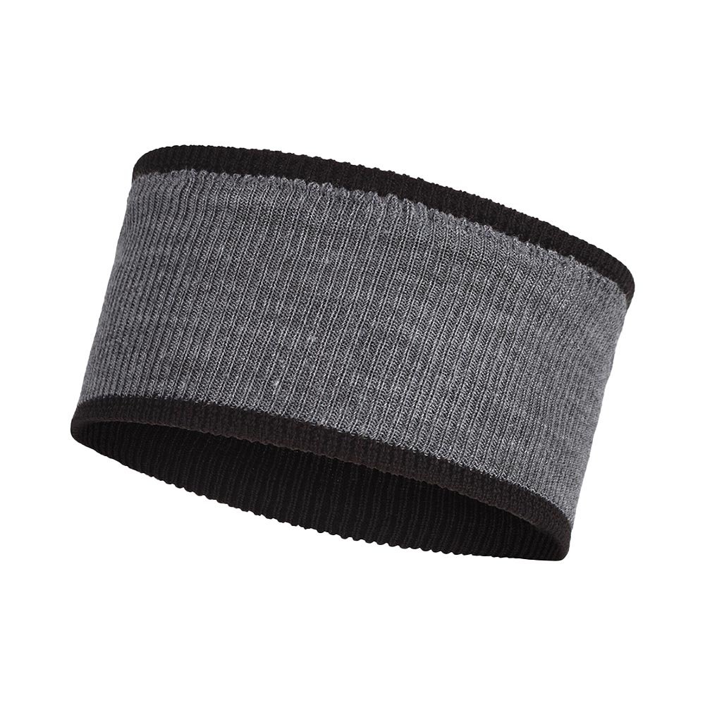 Bandă de păr BUFF CrossKnit, negru uni, model U, negru