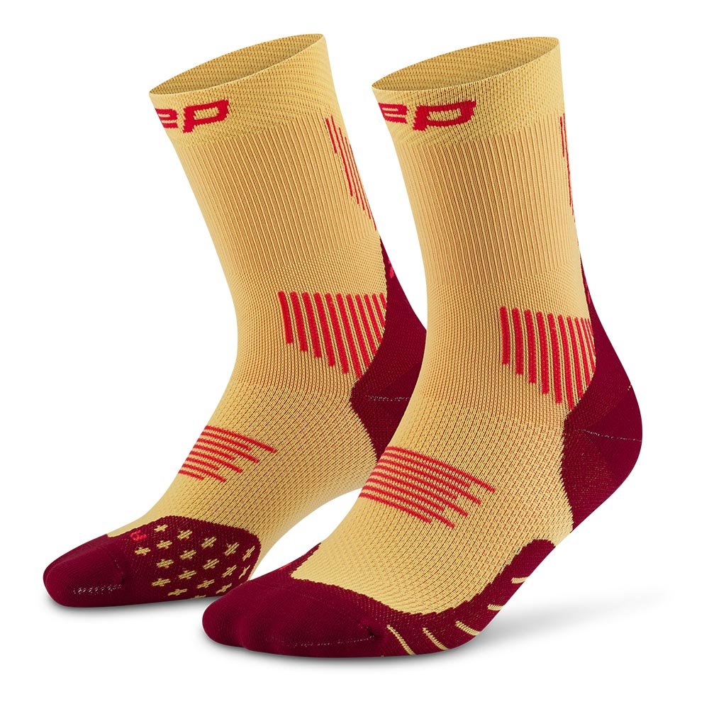 Cep Run Socks Mid Cut 5.0 W Yellow and Red