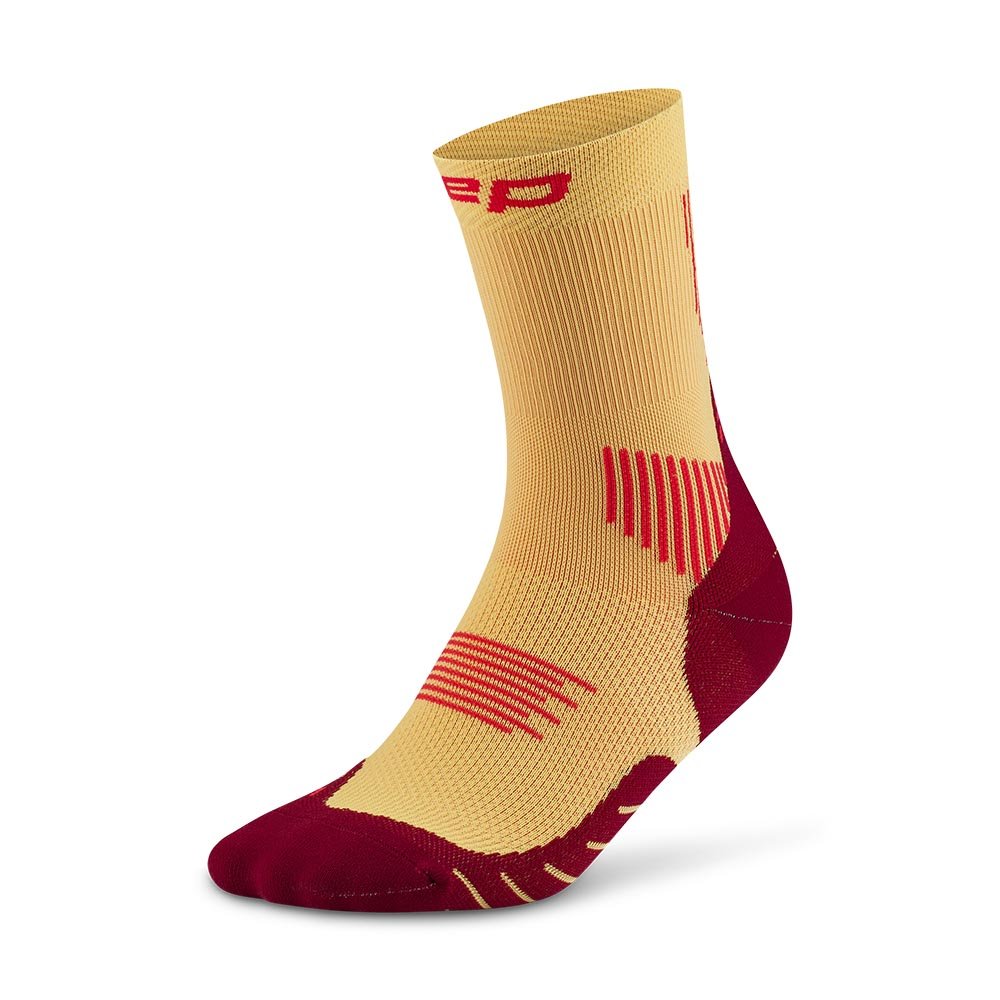 Cep Run Socks Mid Cut 5.0 W Yellow and Red
