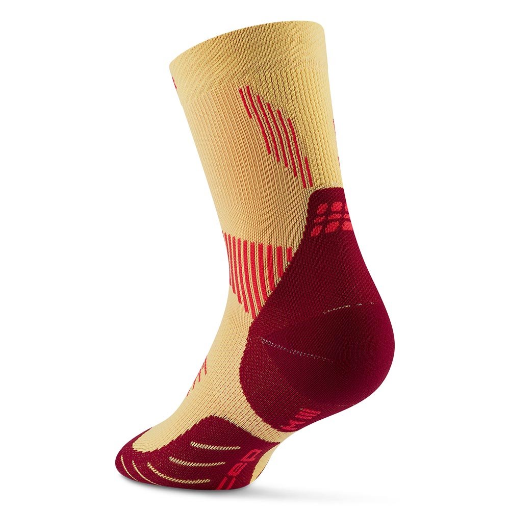 Cep Run Socks Mid Cut 5.0 W Yellow and Red